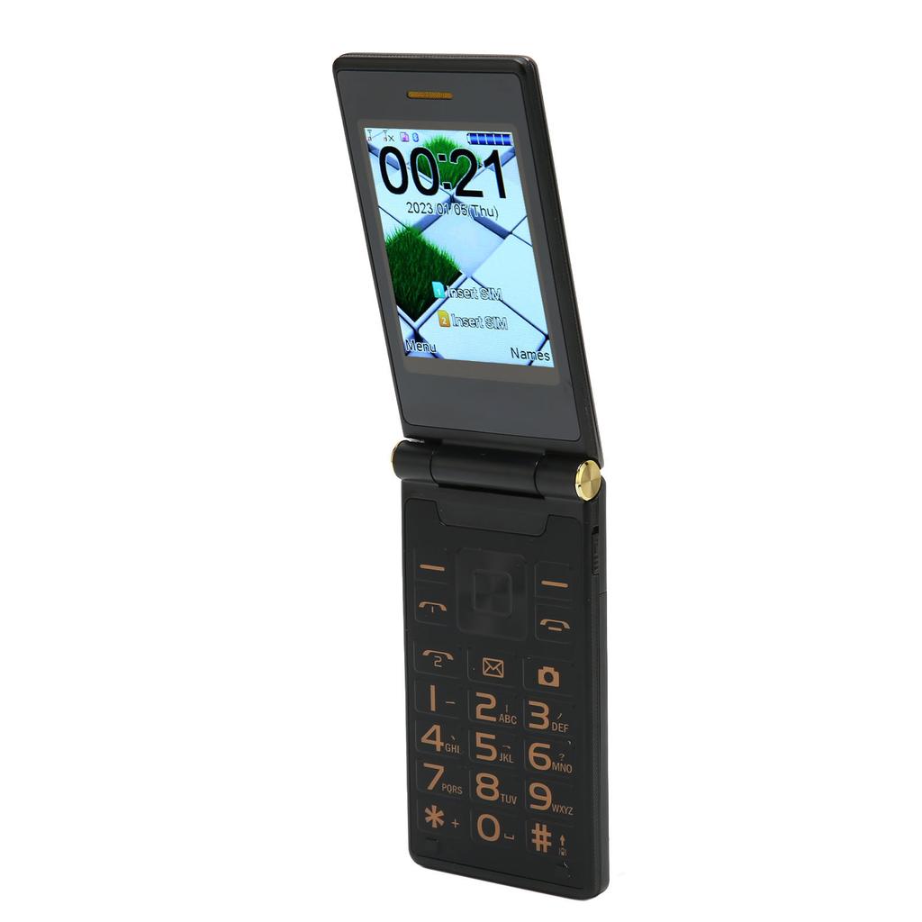 Senior Cell Phone 3 Inch Double Screen 2G Flip Style Dual SIM Slots 5900mAh Unlocked Cellphone for The Elderly Parents