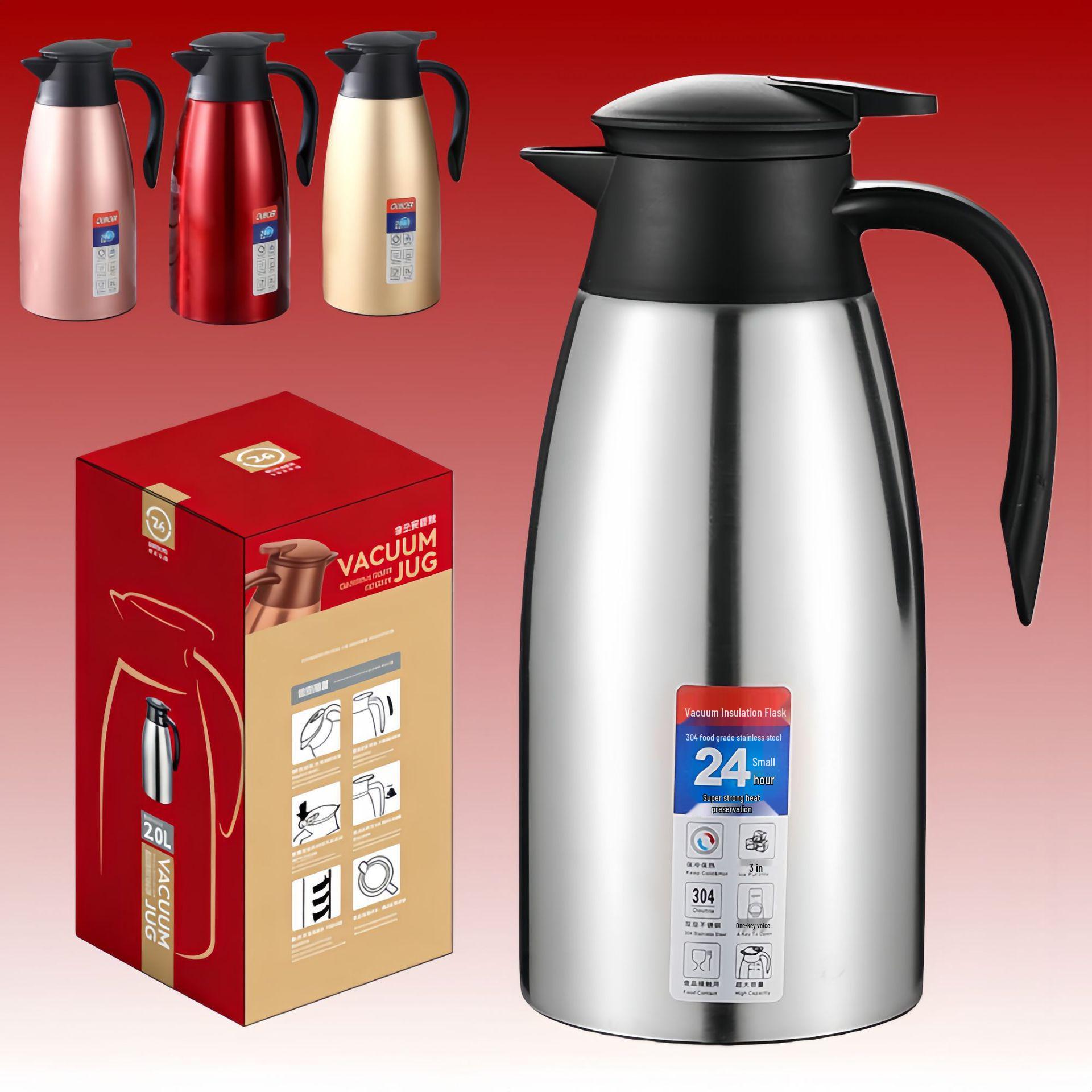 

High-End Stainless Steel Double-Layer Vacuum Insulated Thermos Flask with Gift Box 1.5L (24 hours)