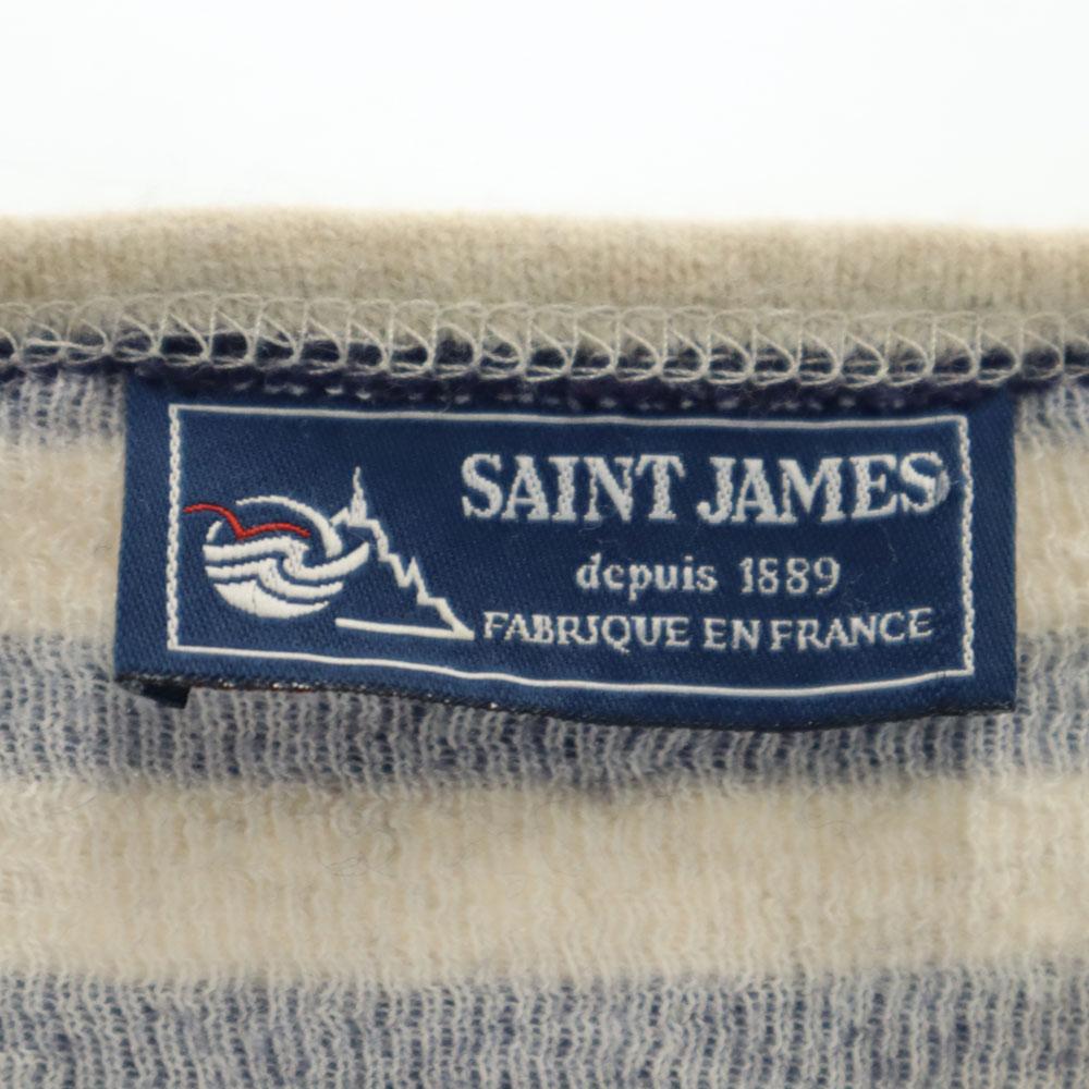 SAINT JAMES French Wool Blend Border Pattern Long Sleeve Sweater 31/2 Men's Used