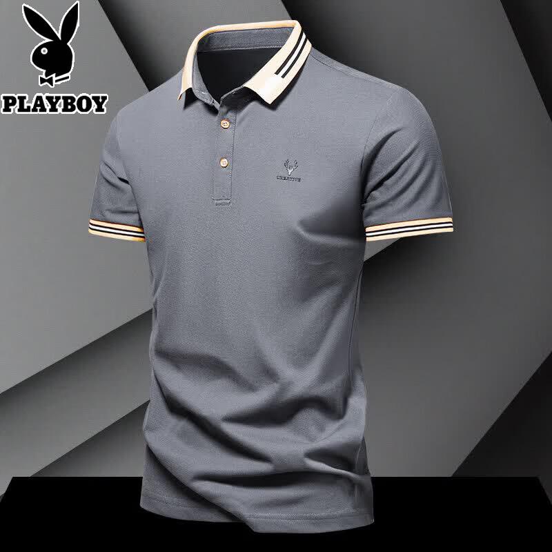 PLAYBOY Men's Summer Casual Polo Shirt