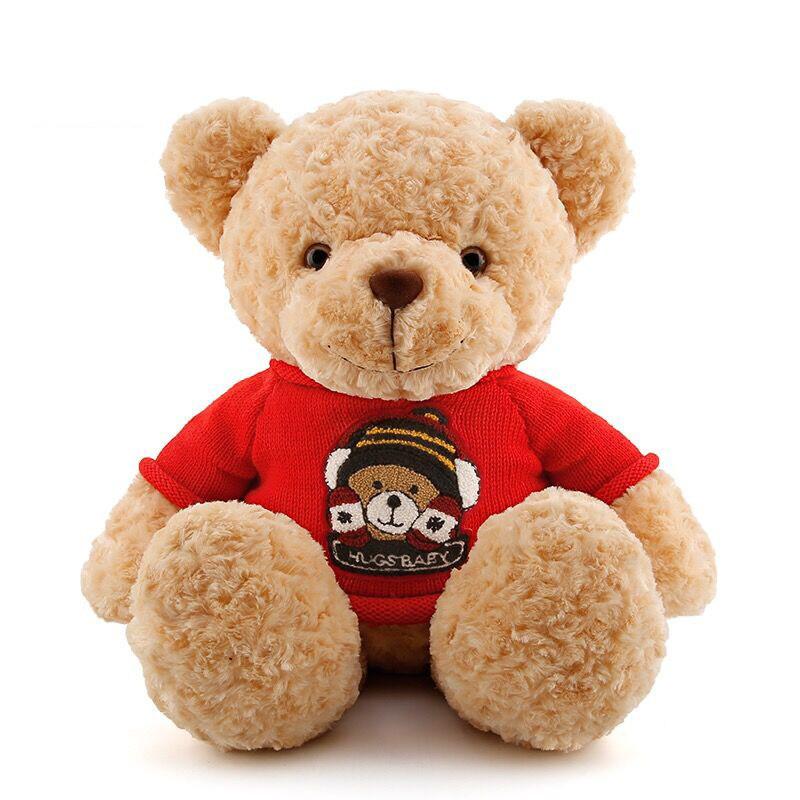 Bear Teddy Sweater Plush Toy Cartoon Stuffed Doll Decoration Kids Gifts Cute