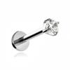 Titanium Labret With White Zircon 1.2/10/4