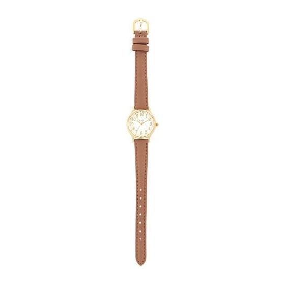 J-AXIS Watch, Small Thin Belt Watch, Water Resistant to 10 ATM, Nickel Free Plating, Delicate Look, Simple, Easy to See, Business, Student, HL281-BE,