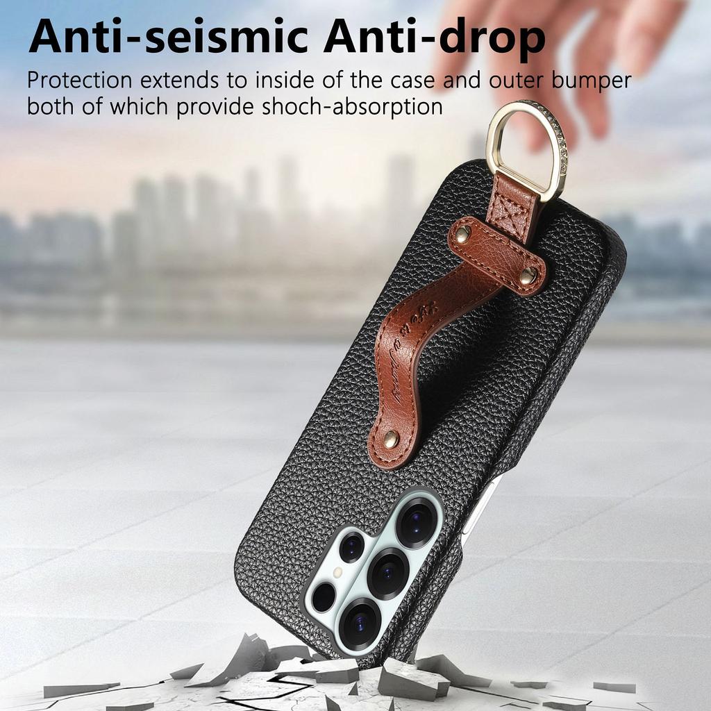 Handgelenk-Handyhülle für Samsung Galaxy S26 S25 S24 Ultra S22 Plus S23 S21 FE A57 A37 A17 A07 A56 A36 A26 A16 Lederhülle