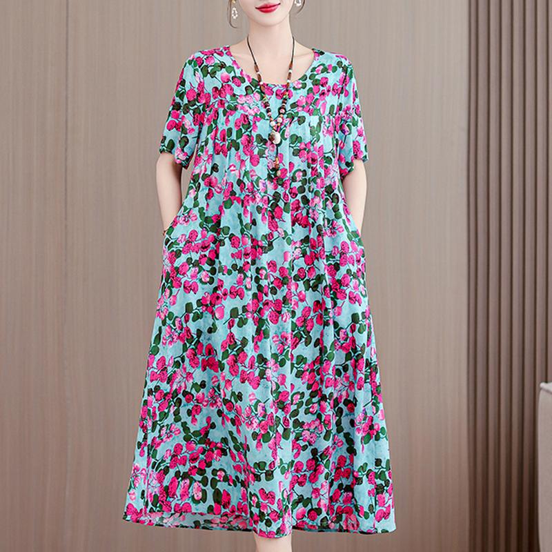 

Літні великі сукні, елегантні довгі жіночі сукні з коротким рукавом і великим розміром 3XL