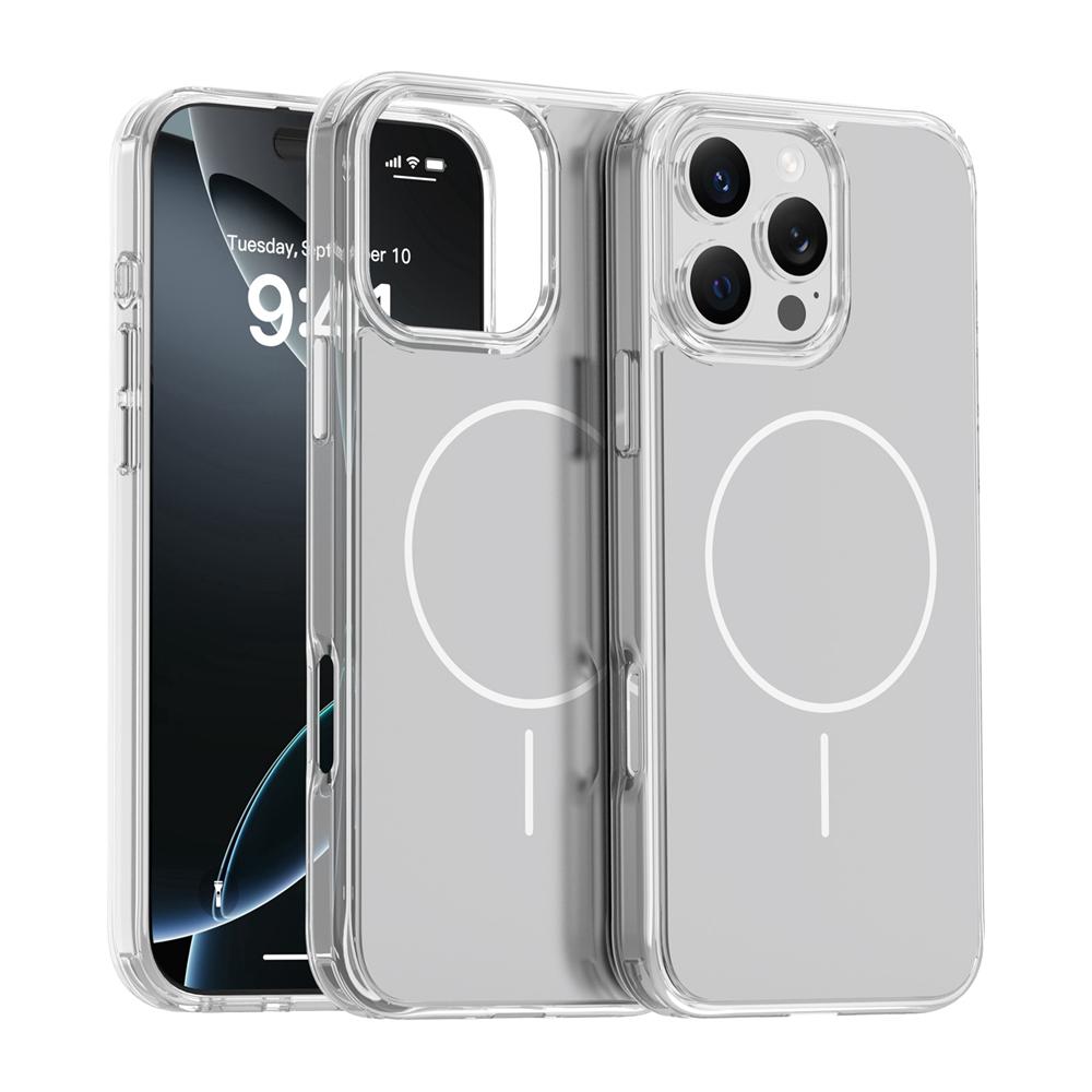 KEYSION Luxury Magnetic Case for MagSafe for iPhone 14 15 16 Pro Max Soft TPU+PC Wireless Charging Shockproof Phone Back Cover