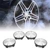 Universal 60mm Dia Black 5 Clips Car Wheel Center Tyre Hub Caps Cover Pack of 4