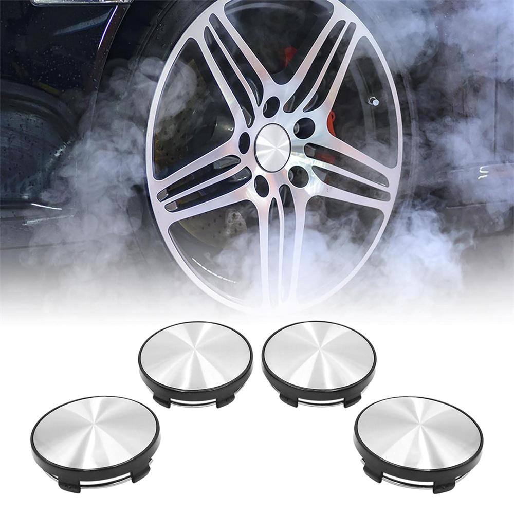 Universal 60mm Dia Black 5 Clips Car Wheel Center Tyre Hub Caps Cover Pack of 4