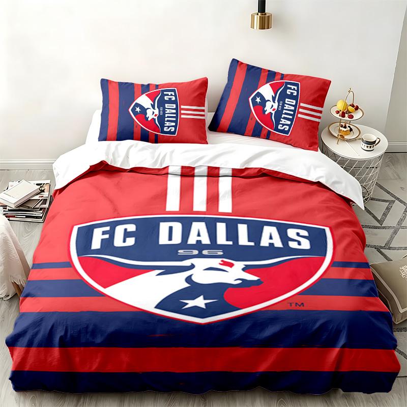 FC Dallas 3 parçalı set Yatak odası kullanımı için mükemmel Rahat nevresim takımı bir nevresim kılıfı ve iki yastık kılıfı içerir İdeal doğum günü veya Noel hediyesi