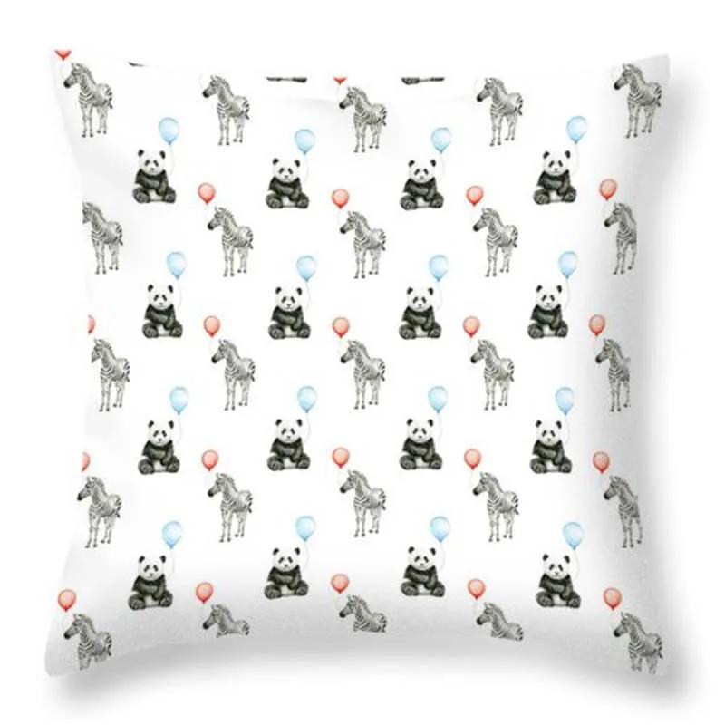 Lovely Panda Animal Print Cushion Cover Geometry Throw Pillow Case Sofa Home Decor Pillowcase