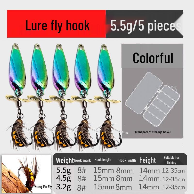 Propeller Spinner Fly Fishing Lure - Micro Soft Bait Hook for White Mouth Fishing