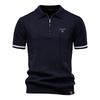 Gant 2025 Spring/Summer Embroidered New Men's Business Casual Woolen Polo Shirt, Flip Collar Knitted Polo Shirt, Short Sleeve