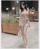 Gentle Pink Dongdaemun Autumn Women's Camisole & Sunscreen Cardigan Set