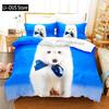 Roztomilá sada ložního prádla pro psa Jednolůžková Dvojlůžková Plná Queen King Size Sada do postele Aldult Dětská Ložnice Sady povlečení 3D Tisk Anime Sada prostěradel