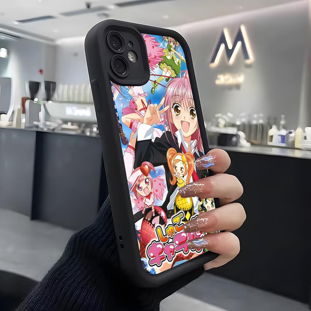 Shugo Chara Phone Case For IPhone Air 17 Pro Max 16 E 15 14 Pro Max 13 12 11 Mini Plus Soft Silicone Black Cover