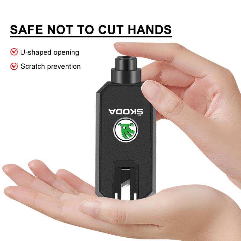 3 v 1 Bezpečnostné kladivo do auta Núdzový rozbíjač skla Vysoká tvrdosť Pre Skoda Octavia Superb Rapid Kodiaq Karoq Fabia Kamiq Roomster Citigo