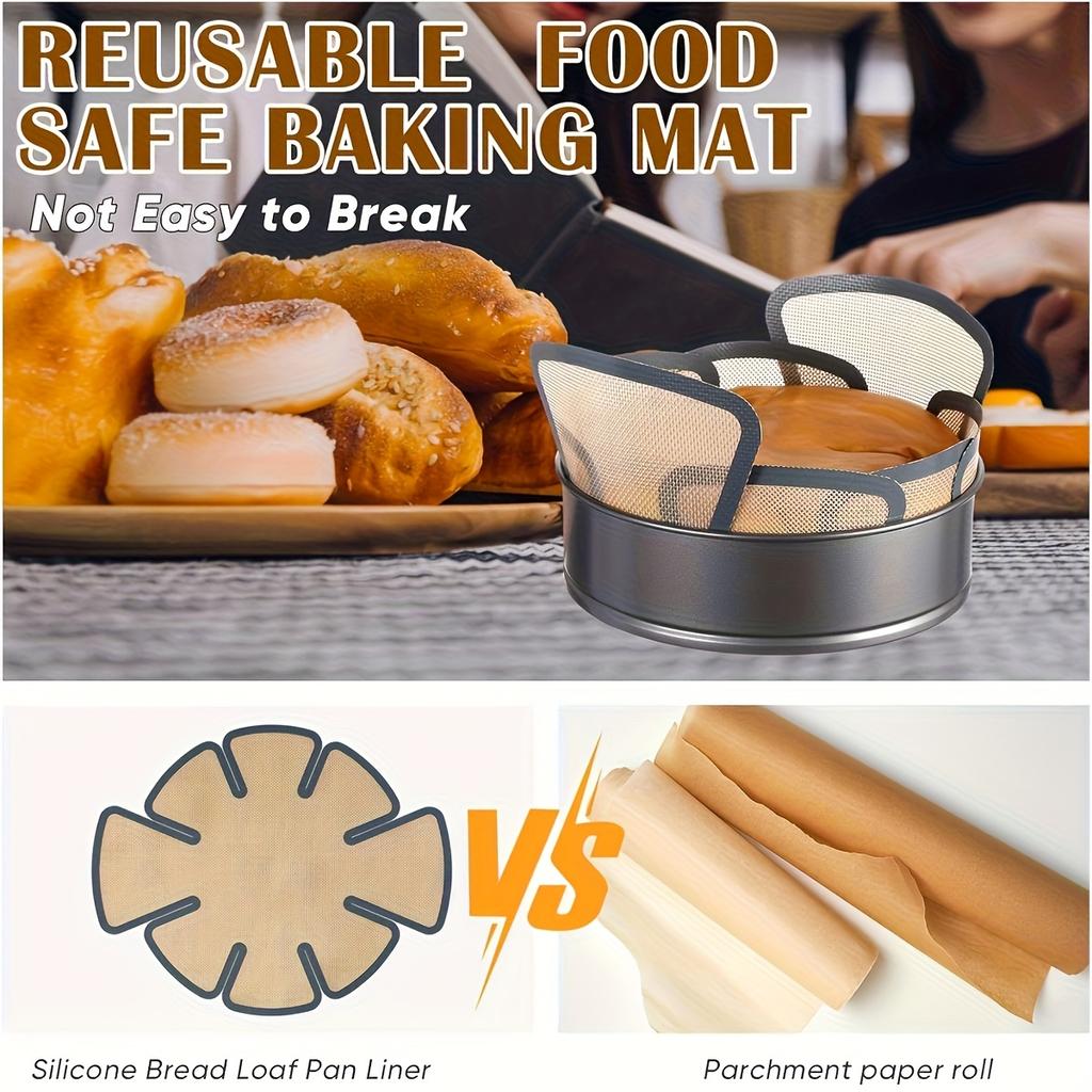 1pc Non Stick Silicone Bread Proofing Mat Reusable Food Safe Pastry Dough Pad Non Slip Fits 18.1x14.2inch Bread Molds Easy Clean