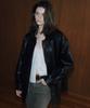108POUND Quilted Liner Leather Jacket_Black