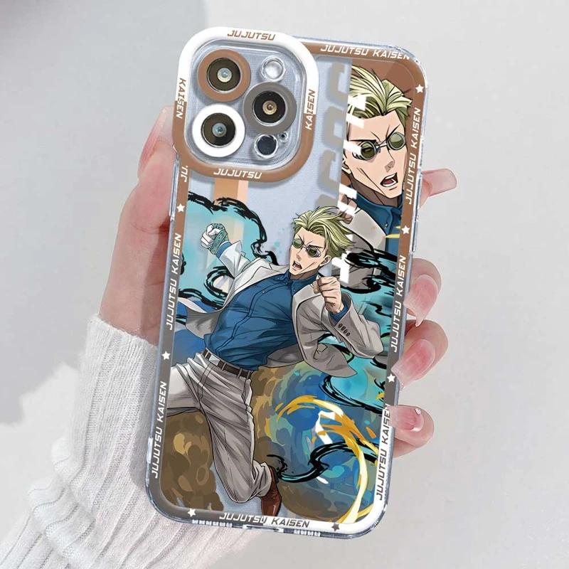 Anime Jujutsu Kaisen Phone Case For iPhone 16 15 14 13 12 11 Pro Max X XR XS MAX SE20 8 7 Plus Mini Satoru Gojo Itadori Yuji