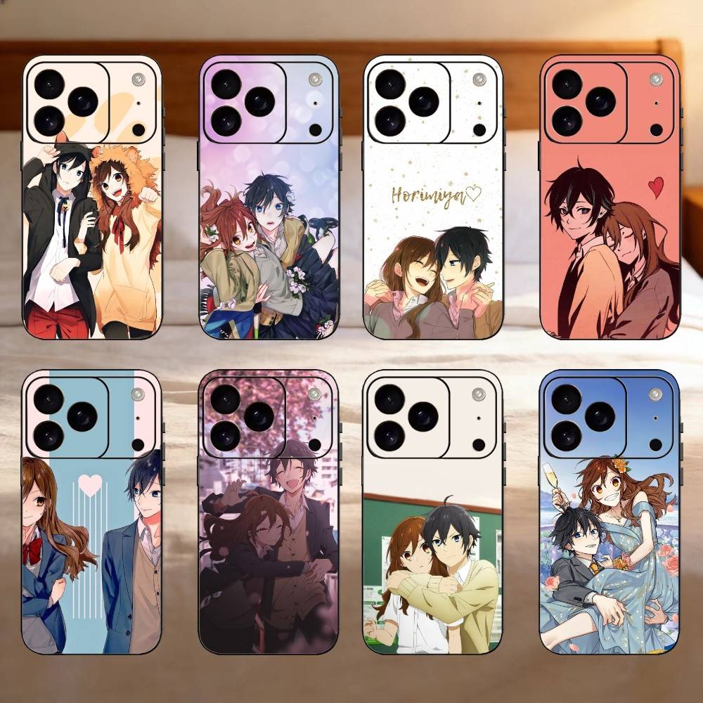 Horimiya Hori And Miyamura Phone Case Silicone Black Soft For IPhone 17,16,15,14,13,12,11,SE,Plus Pro Max
