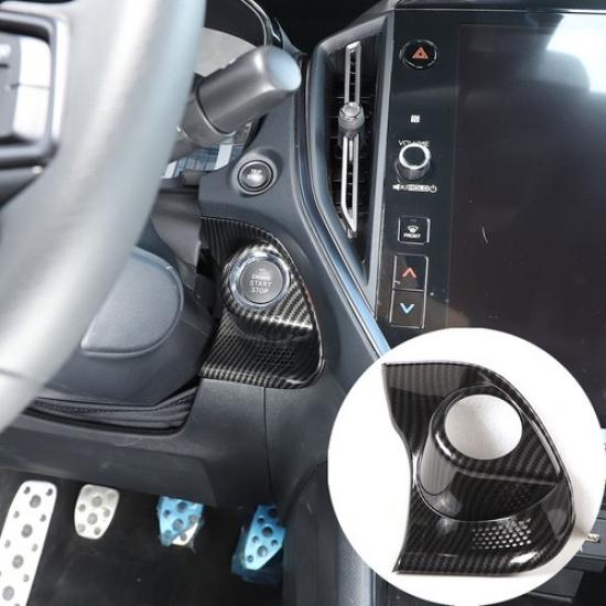 ABS Carbon fiber Engine Start Stop Push Button Cover Trim For Subaru WRX -24