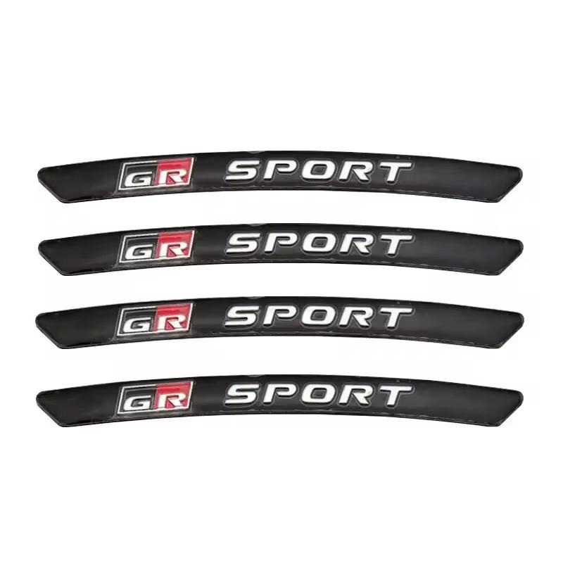 

4 шт. Алюминиевые наклейки на диски с логотипом GR Sport, эмблема для Toyota Gazoo Racing YARiS Corolla RAV4 C-HR Camry Supra Prado
