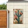 Metal Poster Retro Cactus Flower Bar Wall Art