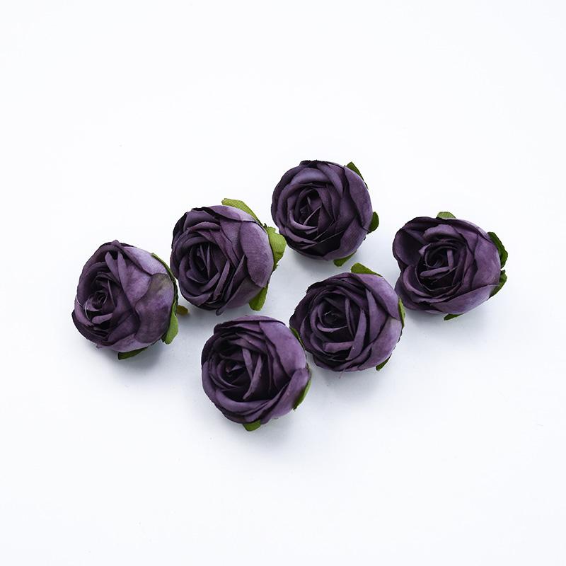 50/100pcs Artificial Flower Silk Rose Wedding Outdoor Garden Home Decor Accessories Diy Gift Candy Box Brooch Christmas Wreath