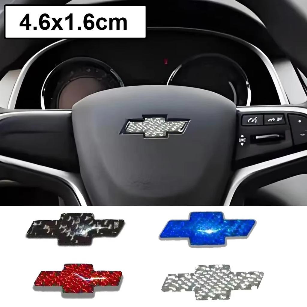 YPX3 Carbon Fiber Car Steering Wheel Center Sticker Emblem for Chevrolet Sail Aveo Cruze Malibu Spark Orlando Captiva SS Trax Lacetti