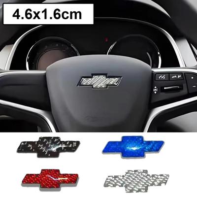 Carbon Fiber Car Steering Wheel Center Sticker Emblem for Sail Aveo Cruze Malibu Spark Orlando Captiva SS Trax Lacetti