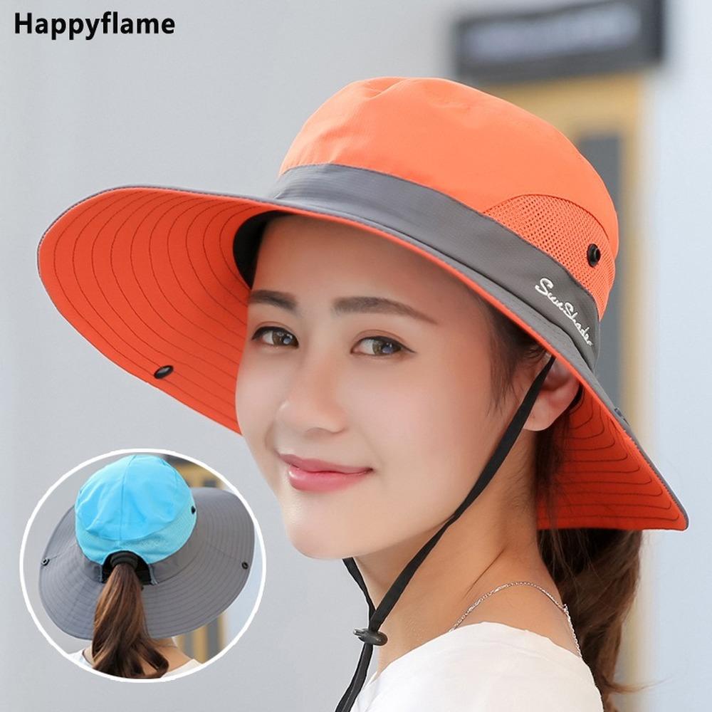 10PCS/LOT Parent-child Fishing Hat Outdoor Activity UV Protection UPF 50 Sun Hat Bucket Hat Womens Panama Hat Wide Brim Bob Hiking Hat