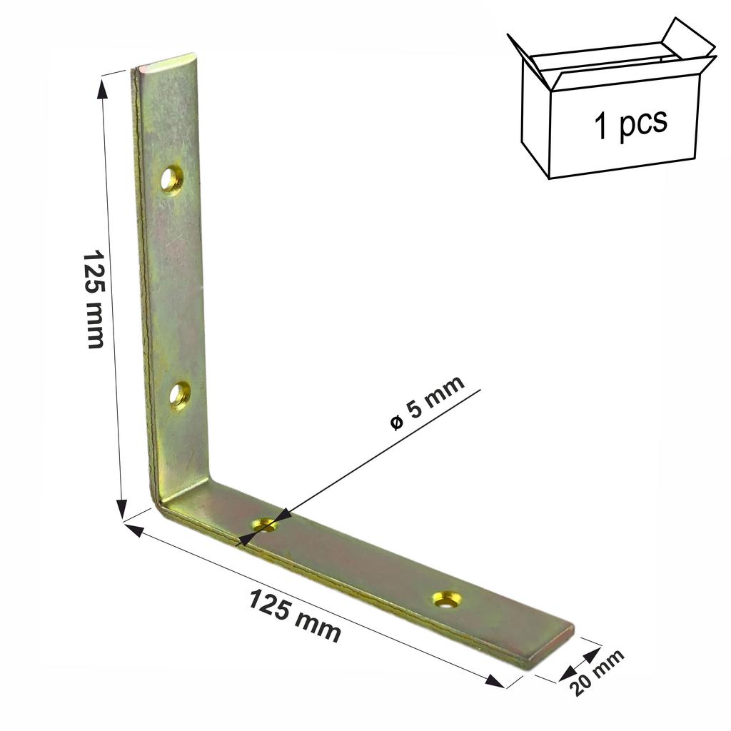 Narrow angle bracket KW6 125x125x20x4.0 (1)