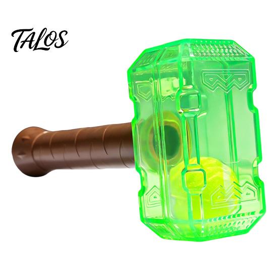 Large Dog Enrichment Toys Interactive Squeaky Hammer Toy with Built-in Tennis Ball for Medium And Dogs, Fetch Games Dogs Sound Making Puppy