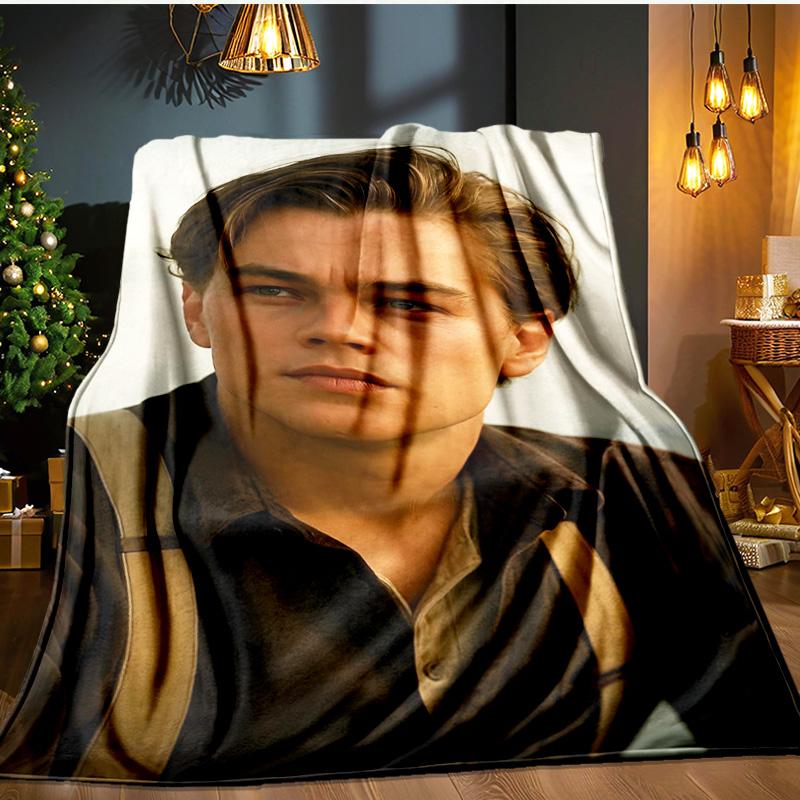 Leonardo Blanket Flannel Throw for Sofa, Indoor, Camping, Living Room, Office, Chair, And Bed Soft Birthday Gift