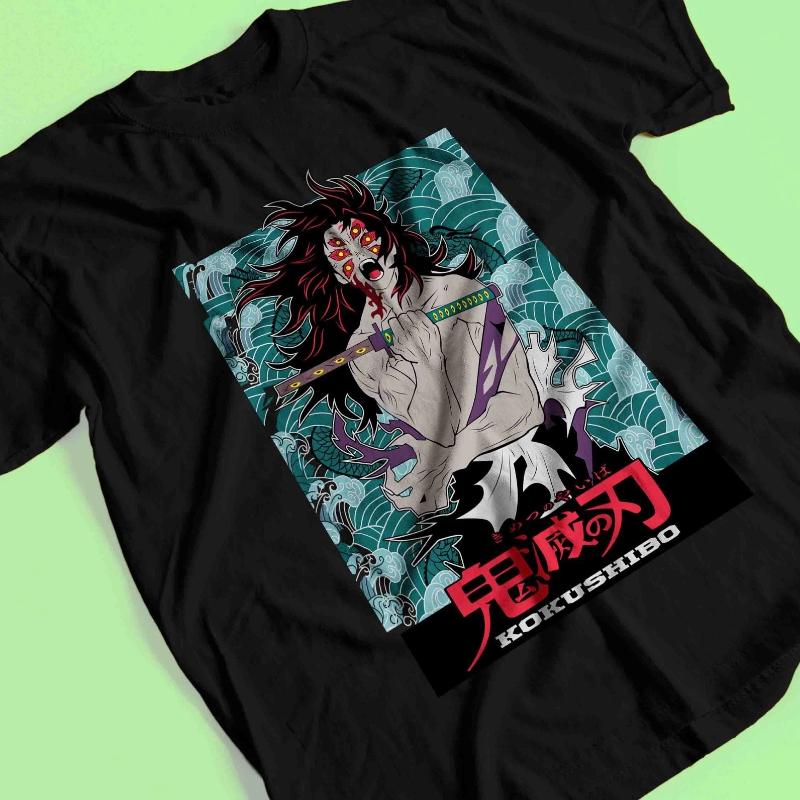 Demon Killer Shirt Kokushibo On Moon 1 T-Shirt Zenitsu T-Shirt Men's T-Shirt Summer New Men's and Women's Streetwear