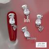 Nail Art Scintillante di Zirconia per Capodanno: Borsa del Denaro Attira-Ricchezza, Zucca di Lusso con Diamanti e Ornamenti per Unghie Oro/Argento