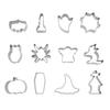 Cutters for Halloween, Stainless 12 Piece Set, Pumpkin Shapes, Baking Supplies
