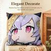 Qiqi Cute Genshin Impact Cushion Cover Natural Linen Organic Fabric DoubleSided Printing Sofa Home Decor Gift Pillow Case
