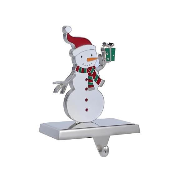 Christmas Stocking Holders for Mantel Non-Slip Heavy-Duty Metal Hooks Stable Display Stand Reindeer Santa Snowman Tree Decorations