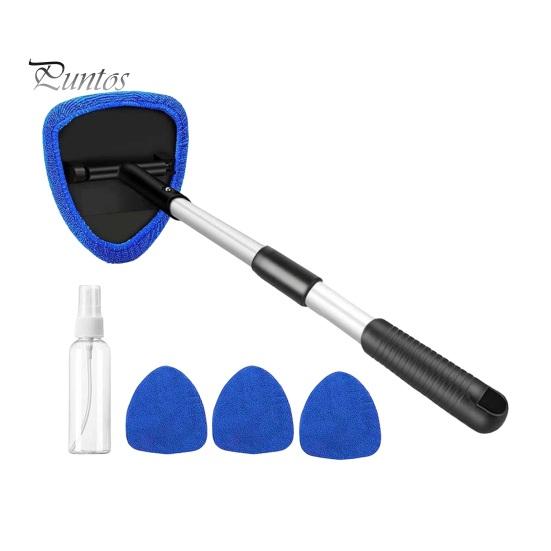 

Средство для мытья окон автомобиля, инструмент для мытья лобового стекла с длинной ручкой, не царапающий универсальный набор для ухода за автомобильными стеклами и зеркалами синий