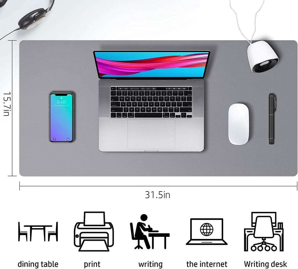 Desk Mat Waterproof PVC Mouse Pad Leather Desk Protective Cover Pink Large Computer Girls Laptop Non-slip Gaming Keyboard Mats