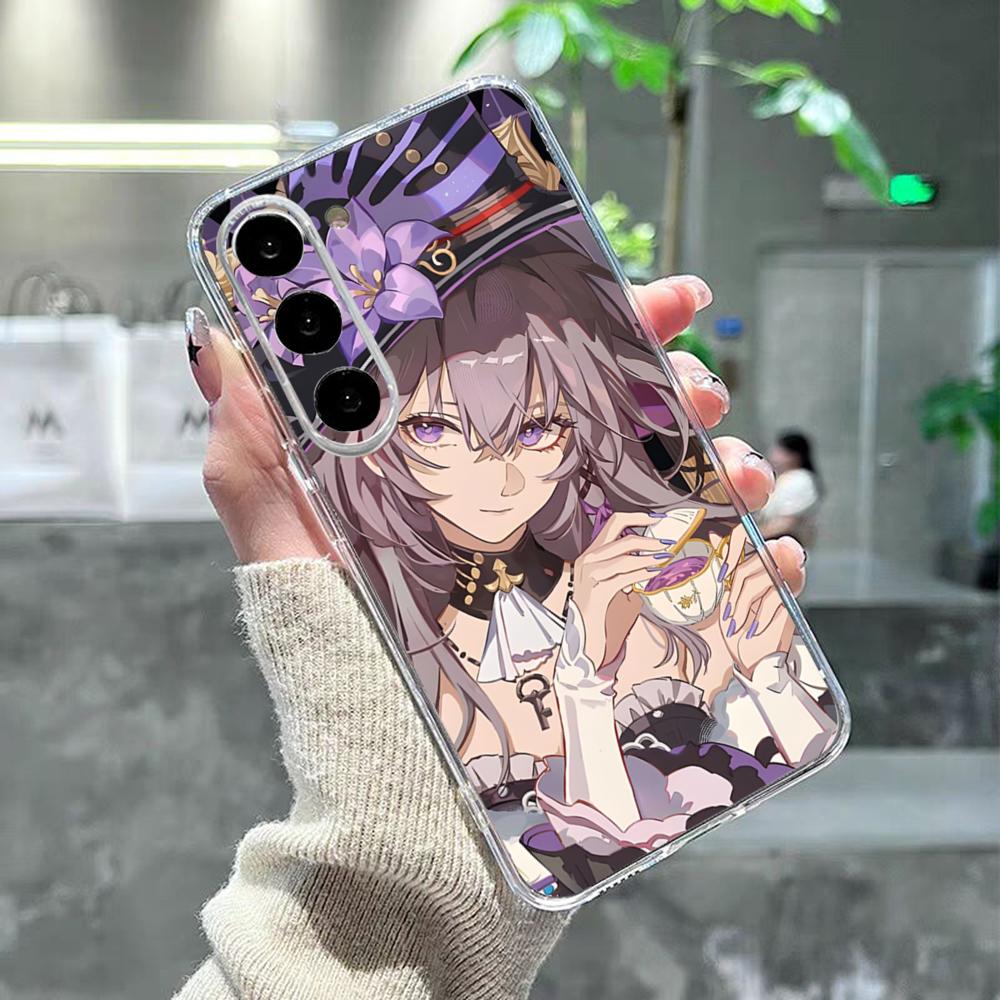 Honkai Star Rail Herta Telefoonhoesje Voor Samsung S26 S25 S24 Ultra S23 Fe S22 S20 S21 Plus Plus 5G Fe Transparante Hoes