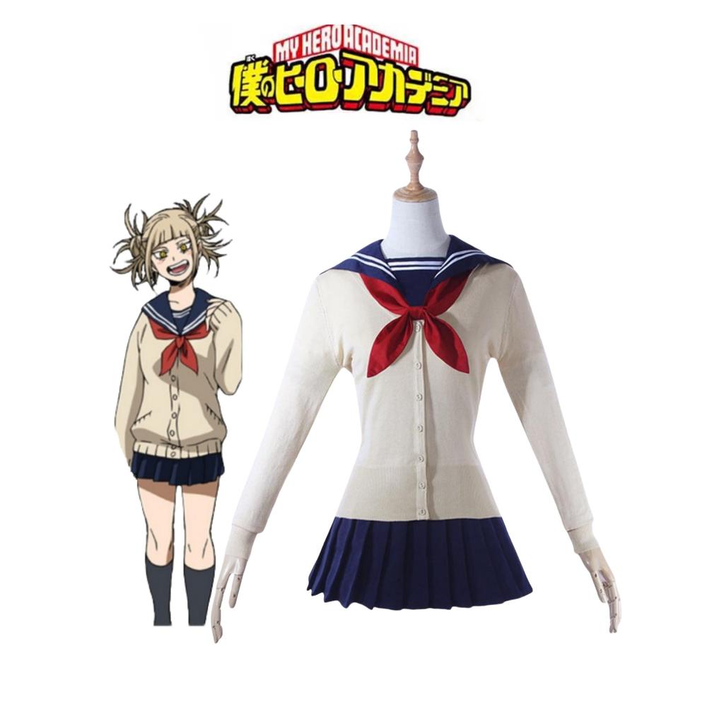 Halloween Juego de Rol Mi Héroe Academia Disfraz Cosplay Anime Himiko Toga Himiko Uniforme JK Suéter Abrigo Peluca Disfraces