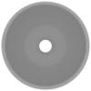 VidaXL Lavabo Rond de Luxe Vasque à Poser de Toilette Lave-mains de Salle de Bain Cuisine Vestiaire Maison Intérieur Gris 147004