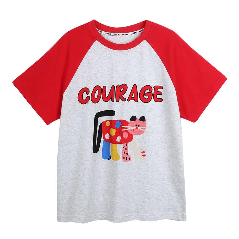 LUSON Girls' Raglan Sleeve T-shirt