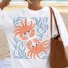 Beach Vacation T Shirt | 100% Cotton Coastal Graphic Tee | Ocean Lover Shirt | Nautical Summer Outfit | Sea Life Beachwear