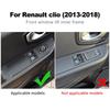 Für Renault Clio 4 IV MK4 2013 2014 2015 2016 2017 2018 LHD RHD Echte Weiche Kohlefaser Frontfenster-Knopf Innen Außen Aufkleber