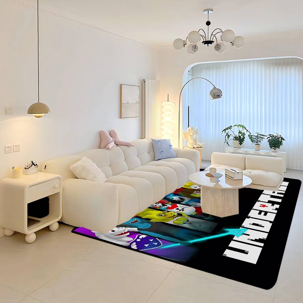 Felpudo Juego U-Undertale Habitación Infantil Decoración Dormitorio Balcón Felpudo Antideslizante Felpudo Sala de Estar Alfombra de Área