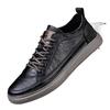 Summer breathable shoes British casual leather shoes business dress soft baseplate shoes trendy shoes