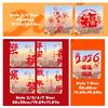 Cartoon New Year Blessings Window Sticker  Spring Festival Decorations